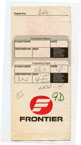 Frontier airlines ticket - airlines,